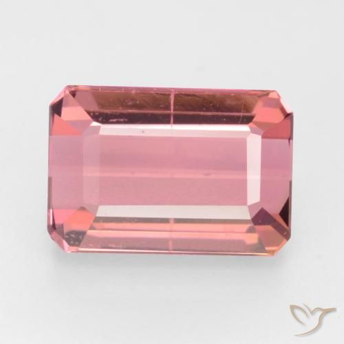 3.26ct Натуральный Насыщенный розовый Турмалин, Изумрудная огранка, SI