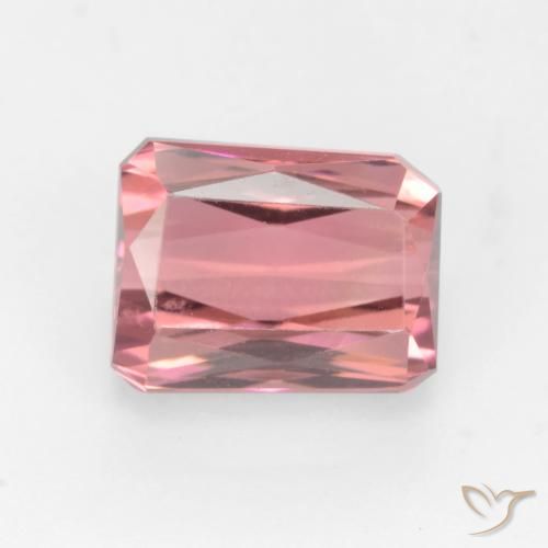 2.70ct Натуральный Оранжево-розовый Турмалин, Изумрудная огранка, VVS-VS