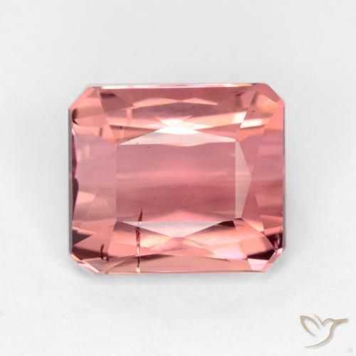 2.64ct Натуральный Темно-розовый Турмалин, Изумрудная огранка, SI