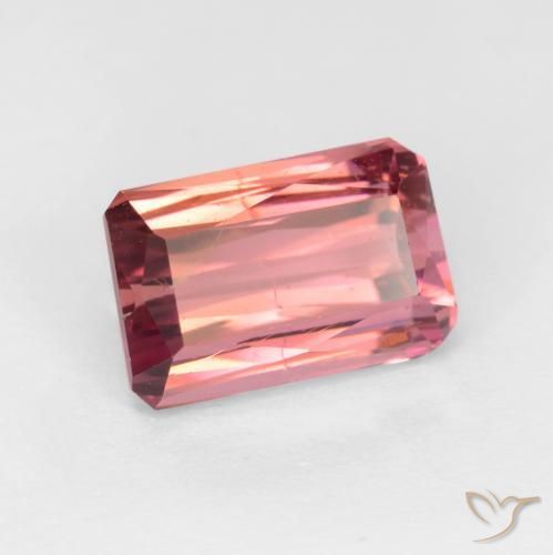 2.57ct Натуральный Темно-розовый Турмалин, Изумрудная огранка, SI
