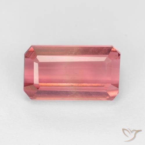 3.27ct Натуральный Темно-розовый Турмалин, Изумрудная огранка, VS-SI