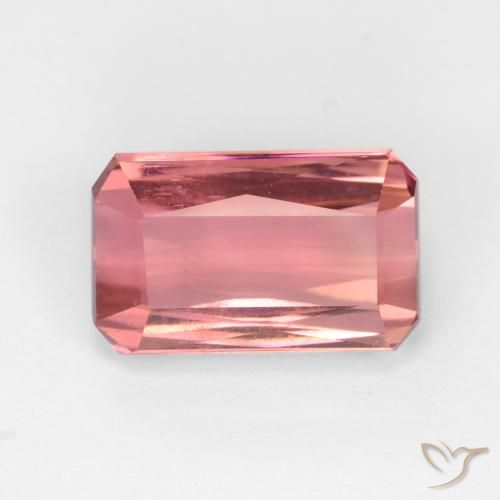 3.03ct Натуральный Темно-розовый Турмалин, Изумрудная огранка, VS-SI