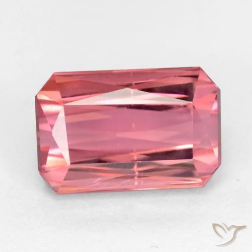 2.70ct Натуральный Светло-розовый Турмалин, Изумрудная огранка, VS-SI