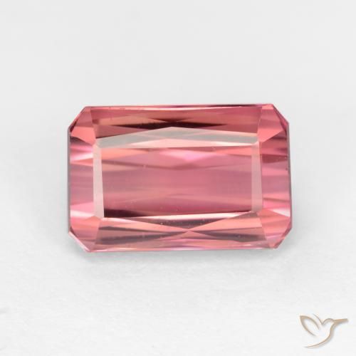2.53ct Натуральный Жевательная резинка розовый Турмалин, Изумрудная огранка, Чистота VS