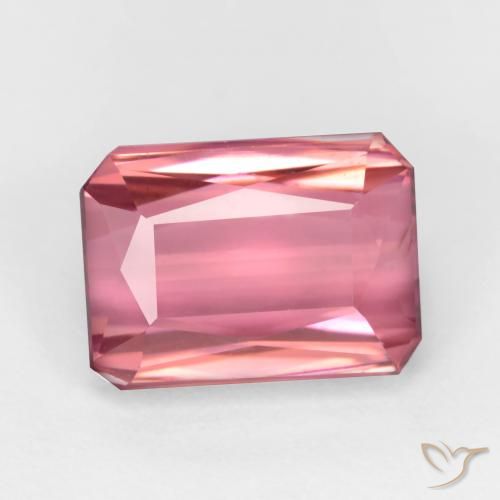 2.55ct Натуральный Жевательная резинка розовый Турмалин, Изумрудная огранка, VS-SI