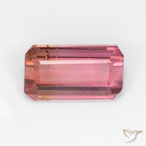 3.04ct Натуральный Фруктовый пунш красный Турмалин, Изумрудная огранка, SI