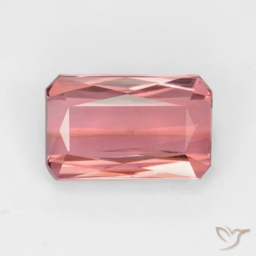 2.64ct Натуральный Светло-розовый Турмалин, Изумрудная огранка, VS-SI
