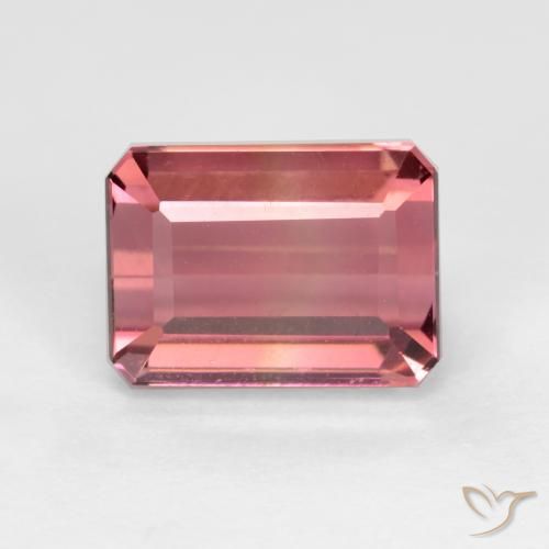 2.98ct Натуральный Темно-розовый Турмалин, Изумрудная огранка, VVS-VS