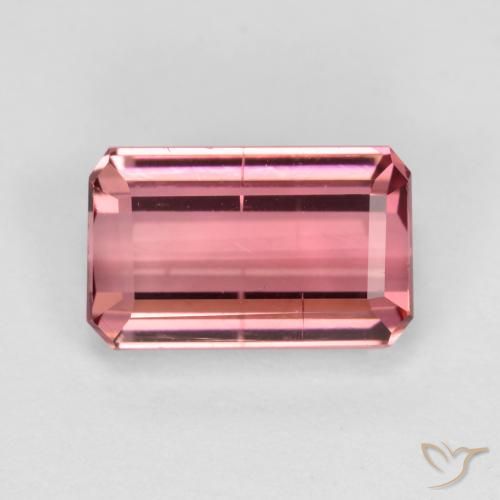 1.60ct Натуральный Светло-розовый Турмалин, Изумрудная огранка, SI
