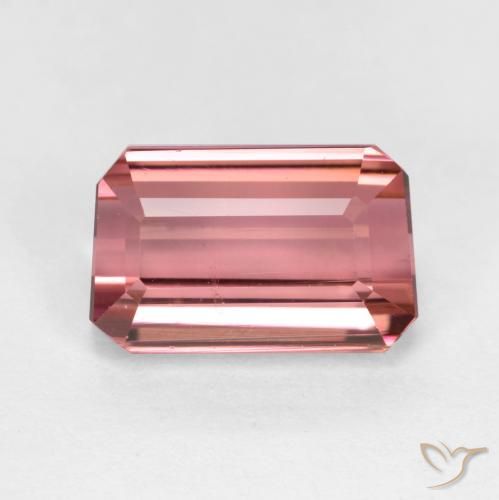 1.67ct Натуральный Насыщенный розовый Турмалин, Изумрудная огранка, Чистота VS