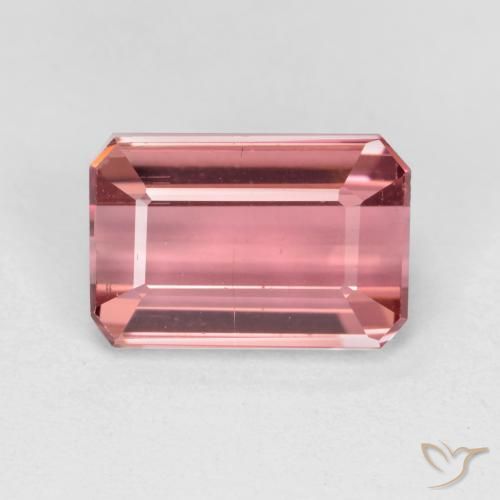 1.53ct Натуральный Средний розовый Турмалин, Изумрудная огранка, VS-SI