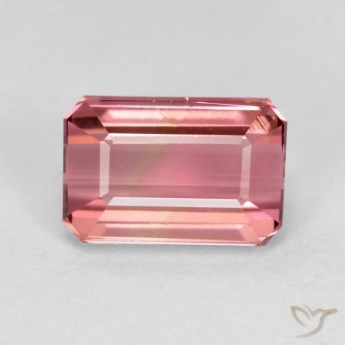 1.68ct Натуральный Средний розовый Турмалин, Изумрудная огранка, VVS-VS