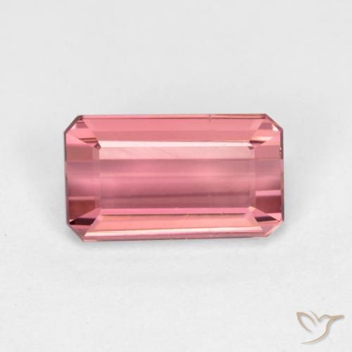 1.41ct Натуральный Насыщенный розовый Турмалин, Изумрудная огранка, VVS-VS