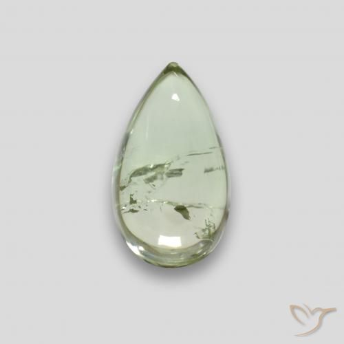 1.52ct Натуральный Светло-зеленый Турмалин, Форма груши, Прозрачный