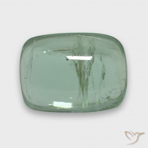 3.19ct Натуральный Очень светло-желтый зеленый Турмалин, Подушка, Прозрачный