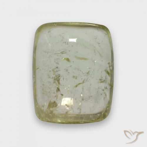 3.60ct Натуральный Бледно-кремово-желтый Турмалин, Подушка, Прозрачный