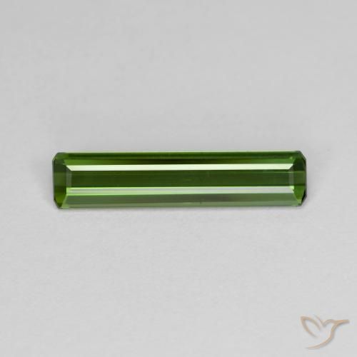 1.03ct Натуральный Землисто-зеленый Турмалин, Изумрудная огранка, VVS-VS
