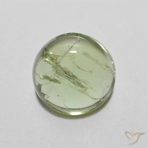 1.42ct Натуральный Травянисто-зелёный Турмалин, Круглый, Прозрачный