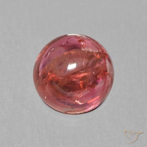 1.35ct Натуральный Красновато-пурпурный Турмалин, Круглый, Прозрачный