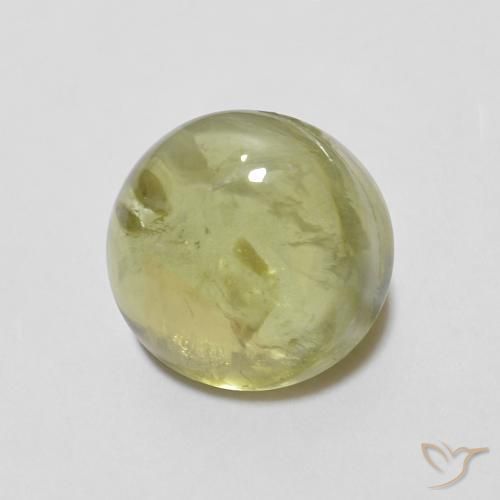 1.48ct Натуральный Зеленовато-желтый Турмалин, Круглый, Прозрачный