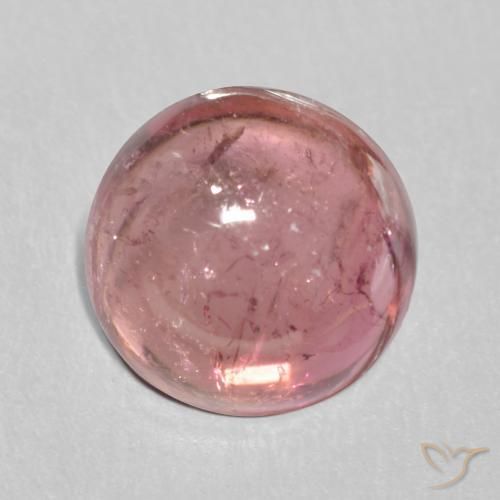 1.57ct Натуральный Светло-розовый Турмалин, Круглый, Прозрачный