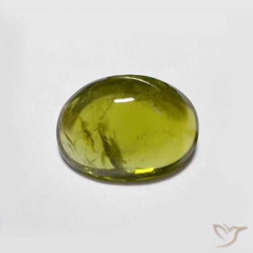 1.12ct Натуральный Темно-зеленый Турмалин, Овал, Прозрачный