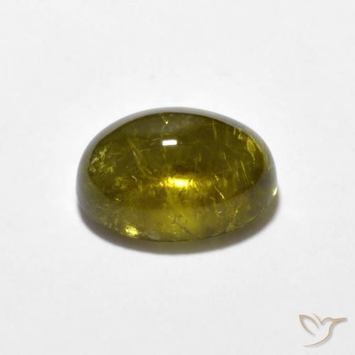 1.56 карата, натуральный Medium-Dark Gold Турмалин, Овал, Прозрачный