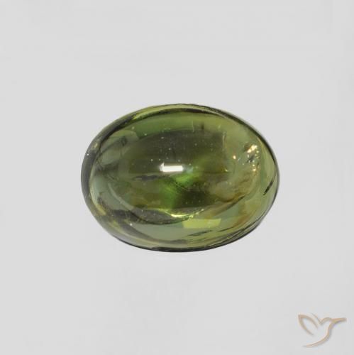 1.31ct Натуральный Коричневато-зеленый Турмалин, Овал, Прозрачный