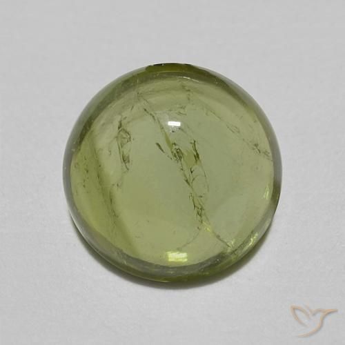 0.82ct Натуральный Светло-зеленый Турмалин, Круглый, Прозрачный