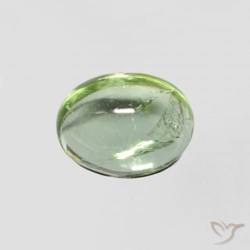 1.44ct Натуральный Теплый зеленый Турмалин, Овал, Прозрачный