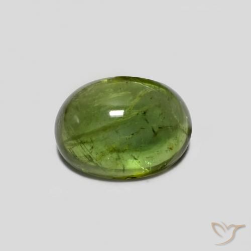 1.41ct Натуральный Средний зеленый Турмалин, Овал, Прозрачный