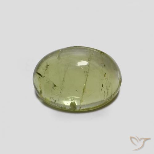 1.49ct Натуральный Желтовато-зеленый Турмалин, Овал, Прозрачный