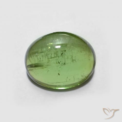 2.18ct Натуральный Средний зеленый Турмалин, Овал, Прозрачный