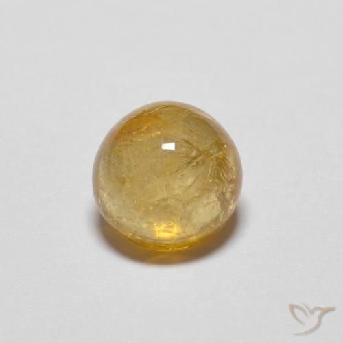 0.94ct Натуральный Темно-золотой апельсин Турмалин, Круглый, Прозрачный