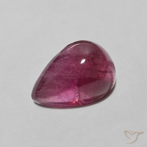 2.49ct Натуральный Розовато-красный Турмалин, Форма груши, Полупрозрачный