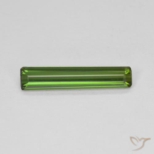 1.24ct Натуральный Темно-зеленый Турмалин, Изумрудная огранка, VVS-VS