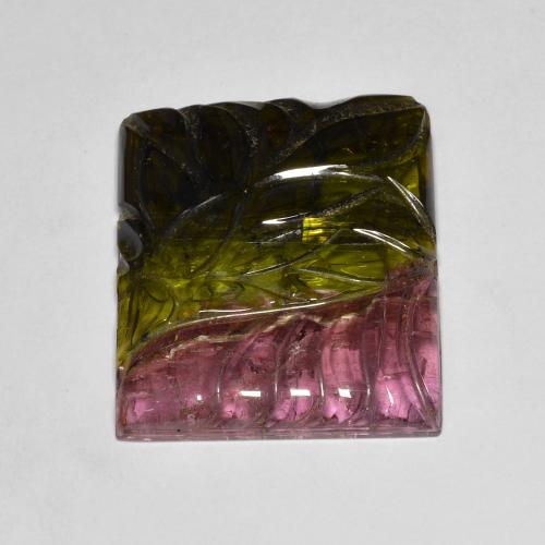 25.45ct Натуральный Многоцветный Турмалин, Огранка Багет, Полупрозрачный