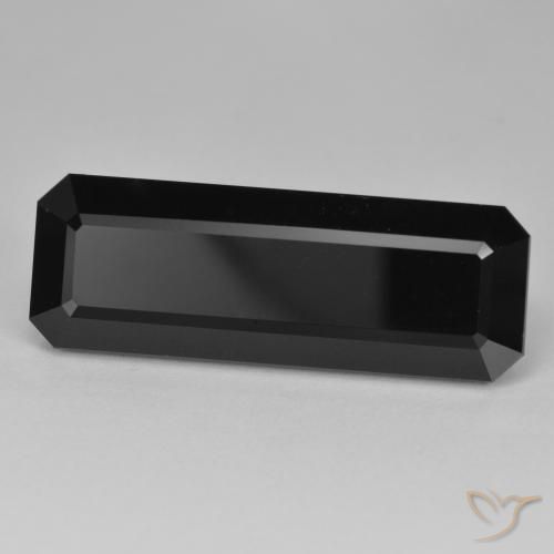 34.34ct Натуральный Шерл Турмалин, Изумрудная огранка, Непрозрачный