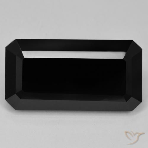 38.28ct Натуральный Шерл Турмалин, Изумрудная огранка, Непрозрачный