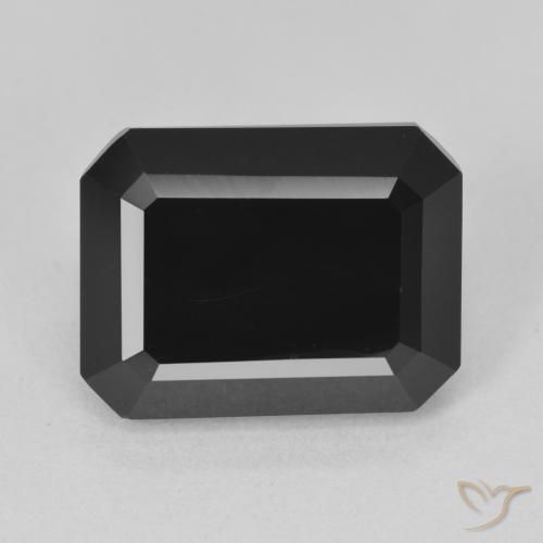 7.55ct Натуральный Шерл Турмалин, Изумрудная огранка, Непрозрачный