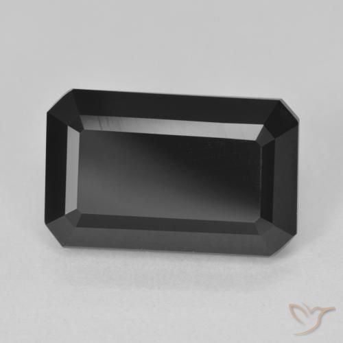 11.73ct Натуральный Шерл Турмалин, Изумрудная огранка, Непрозрачный