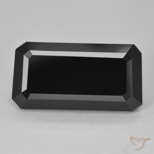 15.04ct Натуральный Шерл Турмалин, Изумрудная огранка, Непрозрачный