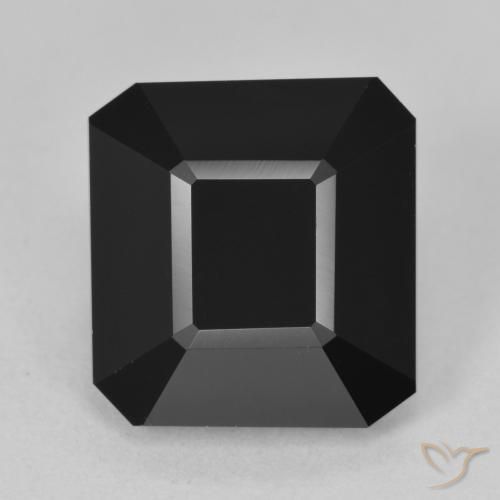 7.69ct Натуральный Шерл Турмалин, Изумрудная огранка, Непрозрачный