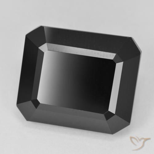 17.58ct Натуральный Шерл Турмалин, Изумрудная огранка, Непрозрачный