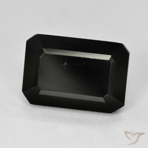 8.83ct Натуральный Шерл Турмалин, Изумрудная огранка, Непрозрачный
