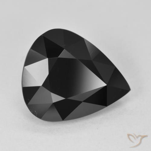7.95ct Натуральный Шерл Турмалин, Форма груши, Непрозрачный