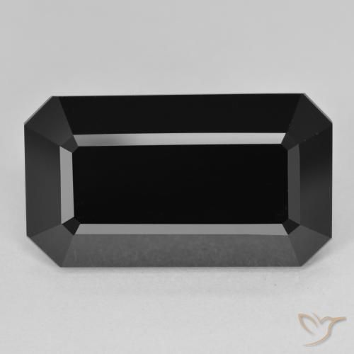20.66ct Натуральный Шерл Турмалин, Изумрудная огранка, Непрозрачный
