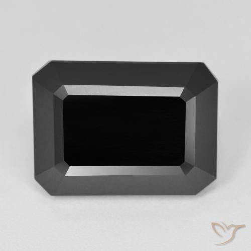 10.69ct Натуральный Шерл Турмалин, Изумрудная огранка, Непрозрачный