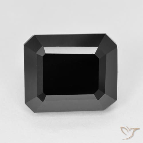 9.17ct Натуральный Шерл Турмалин, Изумрудная огранка, Непрозрачный