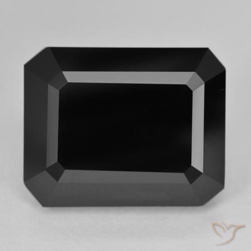 18.89ct Натуральный Шерл Турмалин, Изумрудная огранка, Непрозрачный